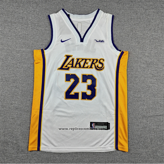 Camiseta Nino Los Angeles Lakers LeBron James NO 23 Association Blanco